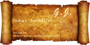 Gutai Jordán névjegykártya
